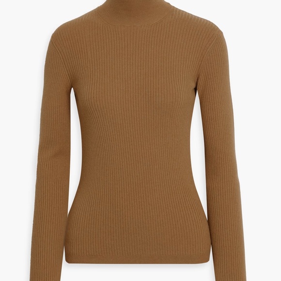 ANOTHER TOMORROWRibbed wool-blend turtleneck sweater